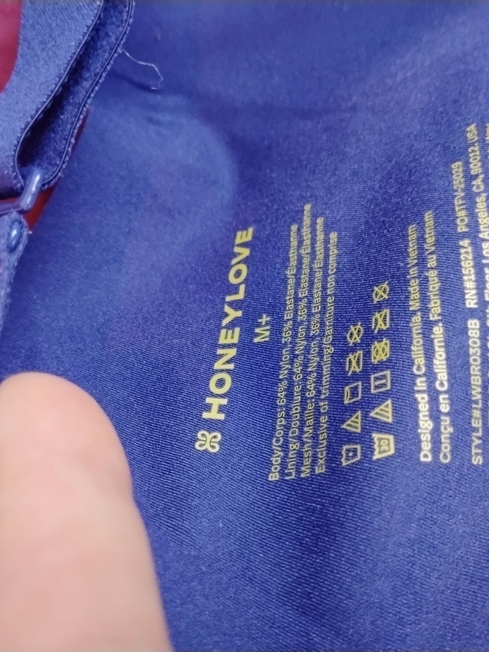 3 Honeylove Shapewear Bras in Deep Berry Mauve And Cream - Picture 4 of 5